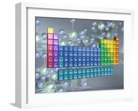 Periodic table of the elements and molecules-null-Framed Photographic Print