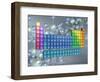 Periodic table of the elements and molecules-null-Framed Photographic Print