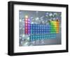 Periodic table of the elements and molecules-null-Framed Photographic Print