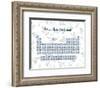 Periodic Table Of The Elements Blue Floral-Color Me Happy-Framed Art Print