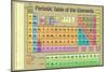 Periodic Table of the Elements Gold Scientific Chart Poster-null-Mounted Poster