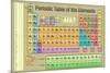 Periodic Table of the Elements Gold Scientific Chart-null-Mounted Poster