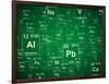 Periodic Table of the Elements. Green Background Illustration-Jason Winter-Framed Art Print