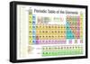 Periodic Table of the Elements White Scientific Chart Poster Print-null-Framed Poster