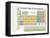 Periodic Table of the Elements White Scientific Chart Poster Print-null-Framed Stretched Canvas