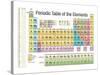 Periodic Table of the Elements White Scientific Chart Poster Print-null-Stretched Canvas