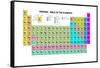 Periodic Table of the Elements with Atomic Number, Symbol and Weight-charobnica-Framed Stretched Canvas