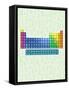 Periodic table of the elements with glassware-null-Framed Stretched Canvas