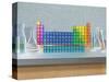 Periodic table of the elements with glassware-null-Stretched Canvas
