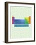 Periodic table of the elements with glassware-null-Framed Photographic Print