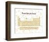 Periodic Table Of The Elements Yellow Floral-Color Me Happy-Framed Art Print