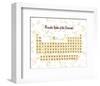 Periodic Table Of The Elements Yellow Floral-Color Me Happy-Framed Art Print