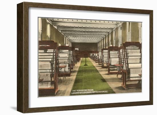Periodical Room, Library of Congress, Washington D.C.-null-Framed Art Print