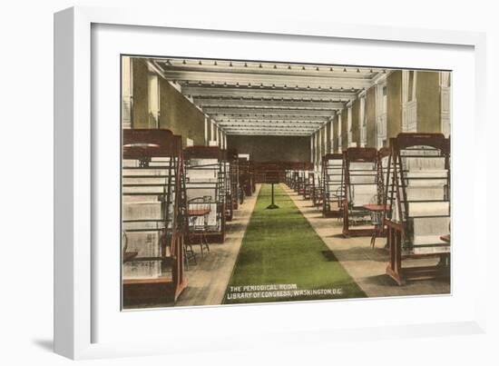 Periodical Room, Library of Congress, Washington D.C.-null-Framed Art Print