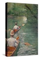 Perissoires-The canoes, 1878 Oil on canvas, 155 x 108 cm.-Gustave Caillebotte-Stretched Canvas