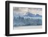 Perito Moreno glacier and mountain peak under a moody sky, Los Glaciares National Park, Argentina-francesco vaninetti-Framed Photographic Print