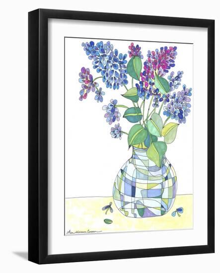 Periwinkle And Celadon Hydrangea-Lisa Katharina-Framed Giclee Print