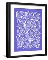 Periwinkle Olive Branches-Cat Coquillette-Framed Giclee Print