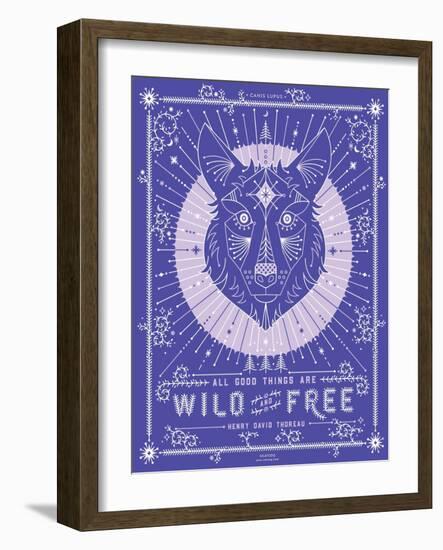 Periwinkle Wolf-Cat Coquillette-Framed Art Print