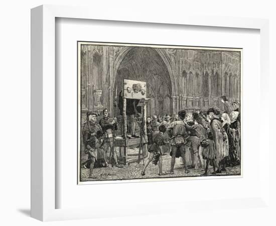 Perkin Warbeck Claimant to the English Crown is Placed in the Pillory on the Orders of Henry VII-H.m. Paget-Framed Art Print