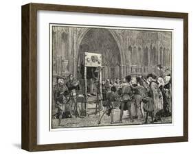 Perkin Warbeck Claimant to the English Crown is Placed in the Pillory on the Orders of Henry VII-H.m. Paget-Framed Art Print