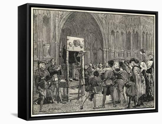 Perkin Warbeck Claimant to the English Crown is Placed in the Pillory on the Orders of Henry VII-H.m. Paget-Framed Stretched Canvas