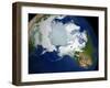 Permafrost, Snow Cover, and Sea Ice Surface Temperature over the Arctic Region-Stocktrek Images-Framed Photographic Print