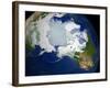 Permafrost, Snow Cover, and Sea Ice Surface Temperature over the Arctic Region-Stocktrek Images-Framed Photographic Print