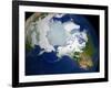 Permafrost, Snow Cover, and Sea Ice Surface Temperature over the Arctic Region-Stocktrek Images-Framed Photographic Print