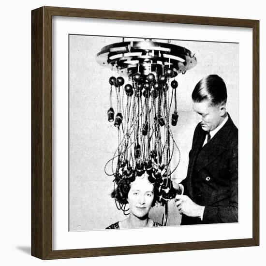 Permanent Hair-Waving Machine, 1928-null-Framed Photographic Print