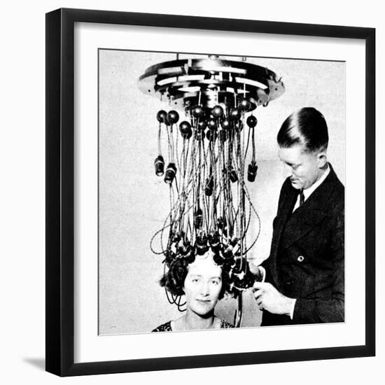 Permanent Hair-Waving Machine, 1928-null-Framed Photographic Print