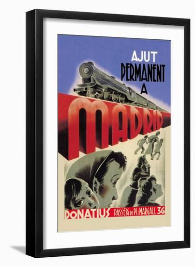 Permanent Route to Madrid-null-Framed Art Print
