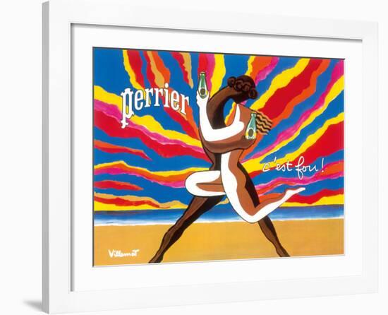 Perrier - The Dancing Couple (Le Couple Dansant) - This is Crazy! (C’est Fou!)-Bernard Villemot-Framed Giclee Print