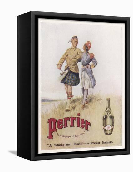 Perrier Water Goes Well with Whisky-null-Framed Stretched Canvas