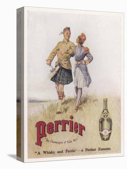 Perrier Water Goes Well with Whisky-null-Stretched Canvas