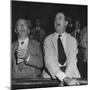 Perry E. Moore and Leslie J. Healey Shouting on Floor of Stock Exchange-Herbert Gehr-Mounted Photographic Print