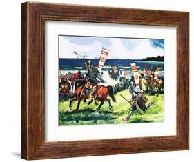 Perry Lands in Japan-English School-Framed Giclee Print