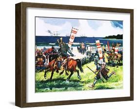 Perry Lands in Japan-English School-Framed Giclee Print