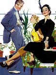 No Man Around The House  - Saturday Evening Post "Leading Ladies", August 13, 1955 pg.31-Perry Peterson-Framed Giclee Print