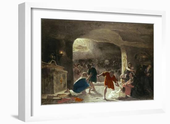 Persecution of the First Christians-Giuseppe Mancinelli-Framed Giclee Print