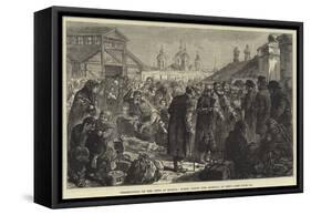 Persecution of the Jews in Russia, Scene Inside the Arsenal at Kiev-Johann Nepomuk Schonberg-Framed Stretched Canvas