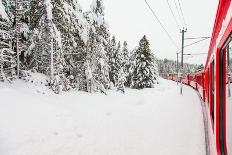 Train in the Snow-PerseoMedusa-Photographic Print