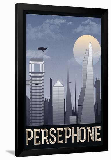 Persephone Retro Travel Poster-null-Framed Poster