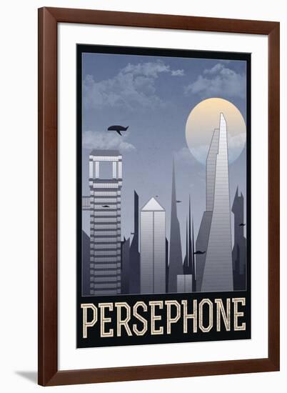 Persephone Retro Travel-null-Framed Art Print