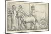 Persepolis, Men Leading Horses Drawing Chariot-null-Mounted Giclee Print