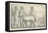 Persepolis, Men Leading Horses Drawing Chariot-null-Framed Stretched Canvas