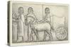 Persepolis, Men Leading Horses Drawing Chariot-null-Stretched Canvas