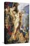 Perseus and Andromeda, C.1867-69 (W/C and Pen on Paper)-Gustave Moreau-Stretched Canvas