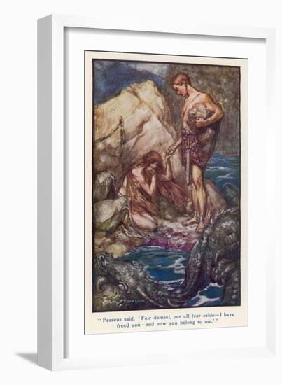 Perseus and Andromeda-Arthur Rackham-Framed Art Print