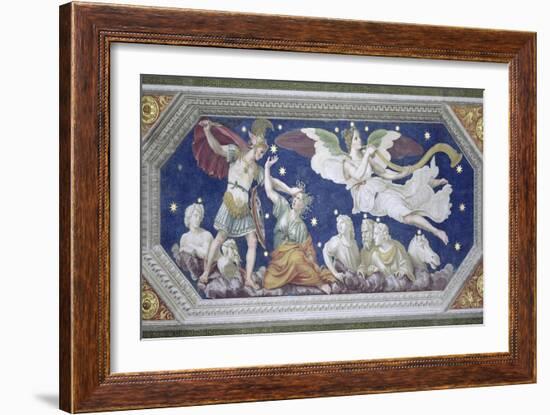 Perseus and the Medusa, Ceiling Decoration from the "Sala Di Galatea," 1511-12-Baldassare Peruzzi-Framed Giclee Print